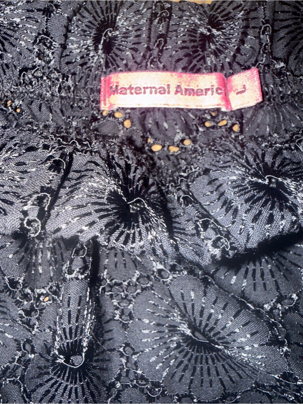 Maternal America Black Lace Maternity Chemise